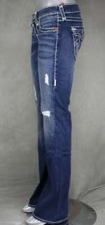True Religion Jeans Womens Joey Super T Medium LAREDO w/ Rips 