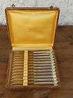 Rare, Set of 12 French melon knives, silver  