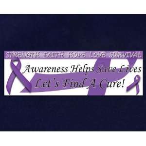  Purple Ribbon Banner   Lets Find A Cure Arts, Crafts 