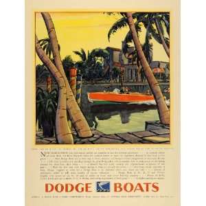   Ad Dodge Boat Speedster Edward Wilson Newport News   Original Print Ad