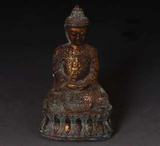 Buddhist Dhyani Buddha Statue Copper  