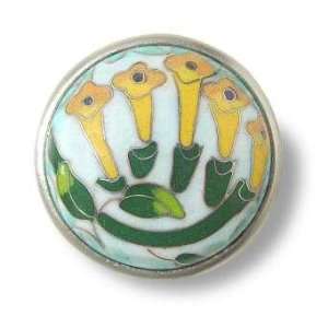  Cloisonne Honeysuckle Knob 42mm LQ PBF671Y AQU C