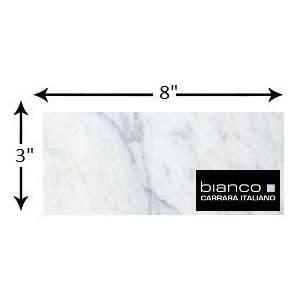  Carrara (Carrera) Bianco Polished 3x8 Subway Mosaic Tile 