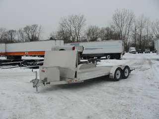 7430 Used 2008 Middlebury 8.5 x 18 Aluminum Toolbox Ramps Winch Front 
