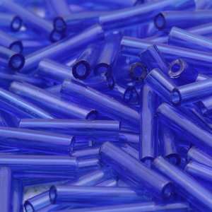  Toho 9mm Transparent Blue Bugle Glass Seed Beads 8g Bag 