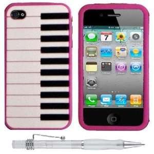  PINK PIANO KEYBOARD   Silicone Design Protector Soft Phone 