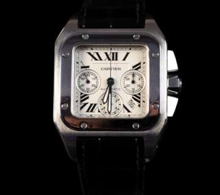 CARTIER SANTOS 100 XL CHRONOGRAPH SS W20090X8 RRP £5,950  