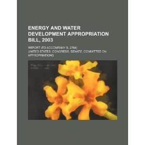  Energy and water development appropriation bill, 2003 