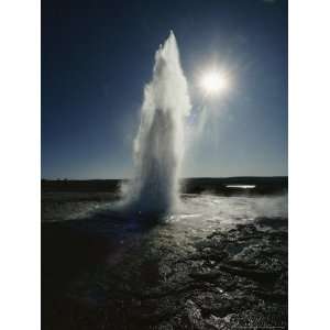  View of a Geyser Called Strokkur, the Churn, Located Near 