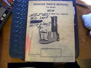 YALE MCW 2000 4000 LBS FORKLIFT TRUCK SERVICE MANUAL  