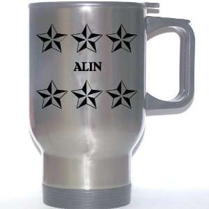  Personal Name Gift   ALIN Stainless Steel Mug (black 