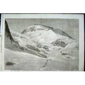 1862 Mont Blanc BissonS Expedition Station Grand Mulet  
