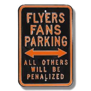  Philadelphia Flyers Black Parking Sign