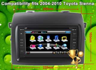GPS Radio Navigation Car DVD 2011 map PIP Toyota Sienna  