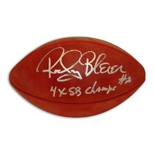 Rocky Bleier Autographed/Hand Signed NFL Football Inscribed 4X SB 