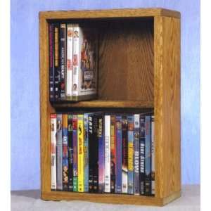 Wood Shed Medium Capacity 2 Shelf CD DVD Rack (Oak) 215 12