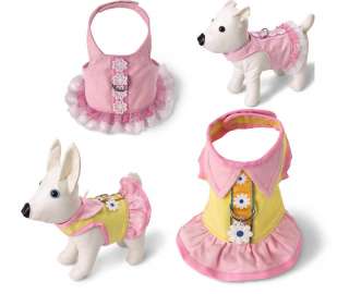 Doggles Dog Pet Harness style cotton Dress w/ D ring TC XXS XS S Pink 