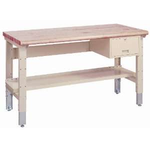 Lyon PP2432A Pressed Wood Over Wood Top Adjustable Legs Work Bench 
