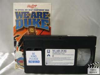 We Are Duke   Official 2001 NCAA Championship Video VHS 097368748934 