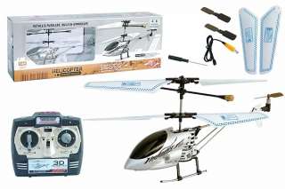 Silver 8 Metallic Fuselage 3 Ch Remote Control Helicopter with Built 