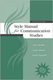 Style Manual for Communication Studies, (007353420X), John Bourhis 