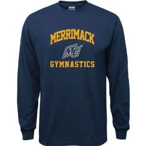  Merrimack Warriors Navy Youth Gymnastics Arch Long Sleeve 