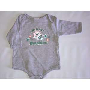  Miami Dolphins Helmet NFL Baby/Infant Grey Long Sleeve 3 6 