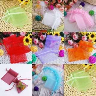 Pure Organza wedding Jewelry favor gift bag pouch 7X9cm