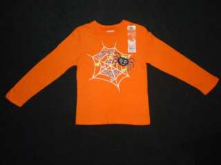 OshKosh Bgosh Girls Halloween Spider Web Shirt Top Size 4 5  