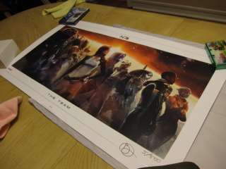Mass Effect 2/3 The Team Full Size Lithograph/Poster Promo Xbox 360 