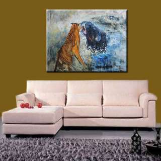 40huge original oil art painting on canvas tiger&bears  