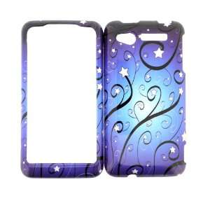 Premium   HTC Merge Verizon Blue Star Swirls Cover Case   Faceplate 