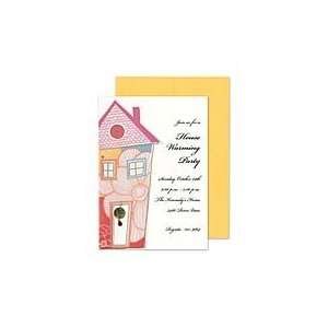 Patterned House Invitation Moving Housewarming Party 