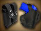 Barsony Black Leather Pancake Holster +Double Magazine Pouch NAA 