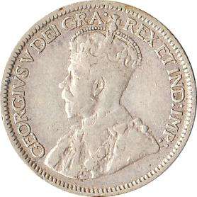 1932 Canada 10 Cent Silver Coin George V KM#23a  