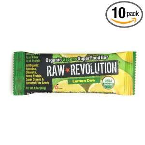 Raw Revolution Bar, Lemon Dew, 1.6 Ounce (Pack of 10)  