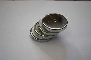 Round Base Magnet 25 lbs pull  CHROME PLATED  4 PIECES  