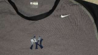 MENS NIKE FIT DRY MLB AUTHENTIC NEW YORK YANKEES TIGHT FIT SHIRT SZ 