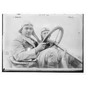  Photo L. Strang, at wheel of racing auto 1908