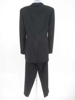 ANTONIO FUSCO Black Wool Jacket Blazer Pants Suit Sz L  