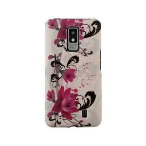   Case Red Flower on White For LG Spectrum Cell Phones & Accessories
