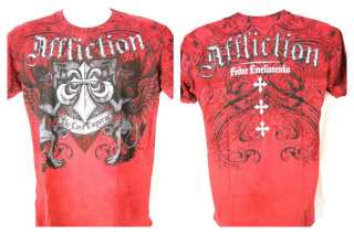 Fedor Emelianenko Emperor Affliction Premium Red T shirt New  