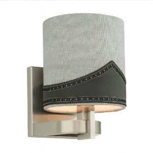 Wing Tip Satin Nickel Wall Sconce