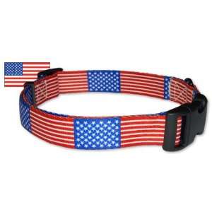  Large National Flag of USA Dog Collar