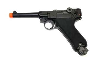 WE Full Metal Airsoft Luger P08 Pistol WWII 4 Short Model Version 