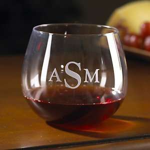  Monogrammed Wine Enthusiast U Pinot Noir Stemless Wine 