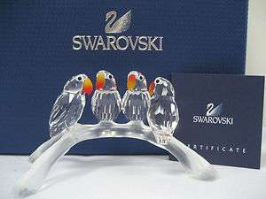 199123 Baby Lovebirds Bird Retired Crystal Figurine Swarovski 