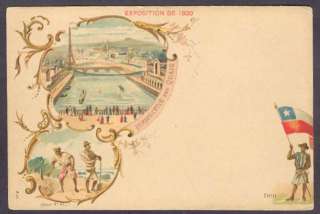 Chile Postcard Gruss Aus Exposition De 1900, Perspective Des Quais 