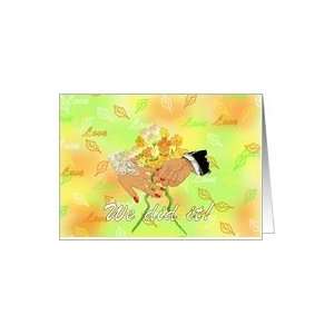 Wedding Announcement, Autumn colors Card