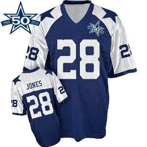 28# Felix Jones NFL Jerseys Dallas Cowboys Blue Thanksgiving Authentic 